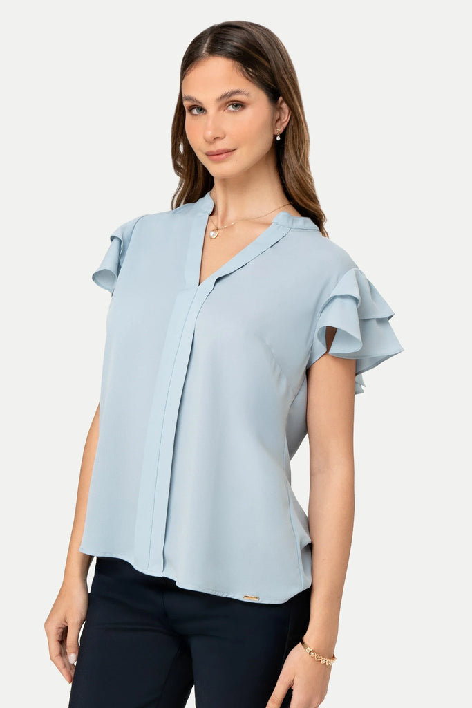Blusa Manga Corta Taylor BLUSAS MOIXX Celeste S 