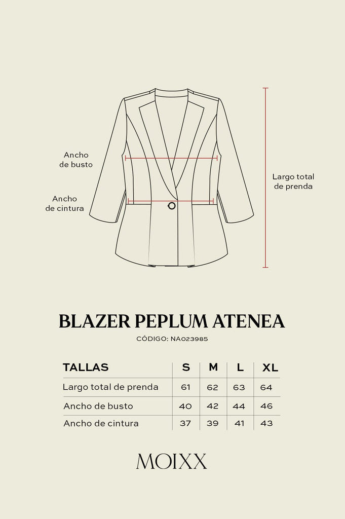Blazer Peplum Atenea BLAZERS MOIXX 