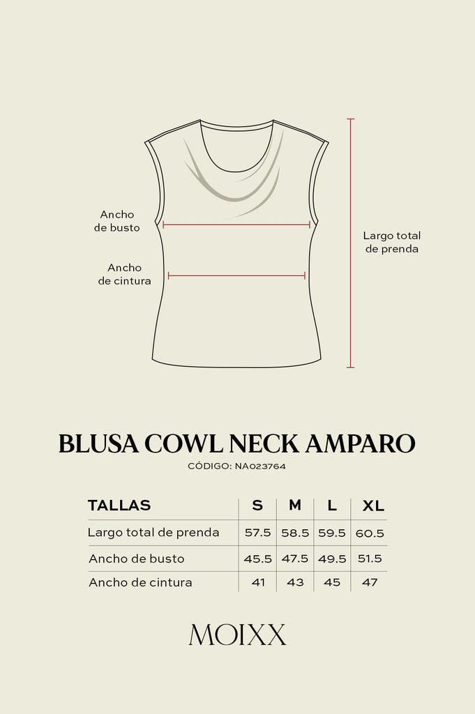 Blusa Cowl Neck Amparo BLUSAS MOIXX 