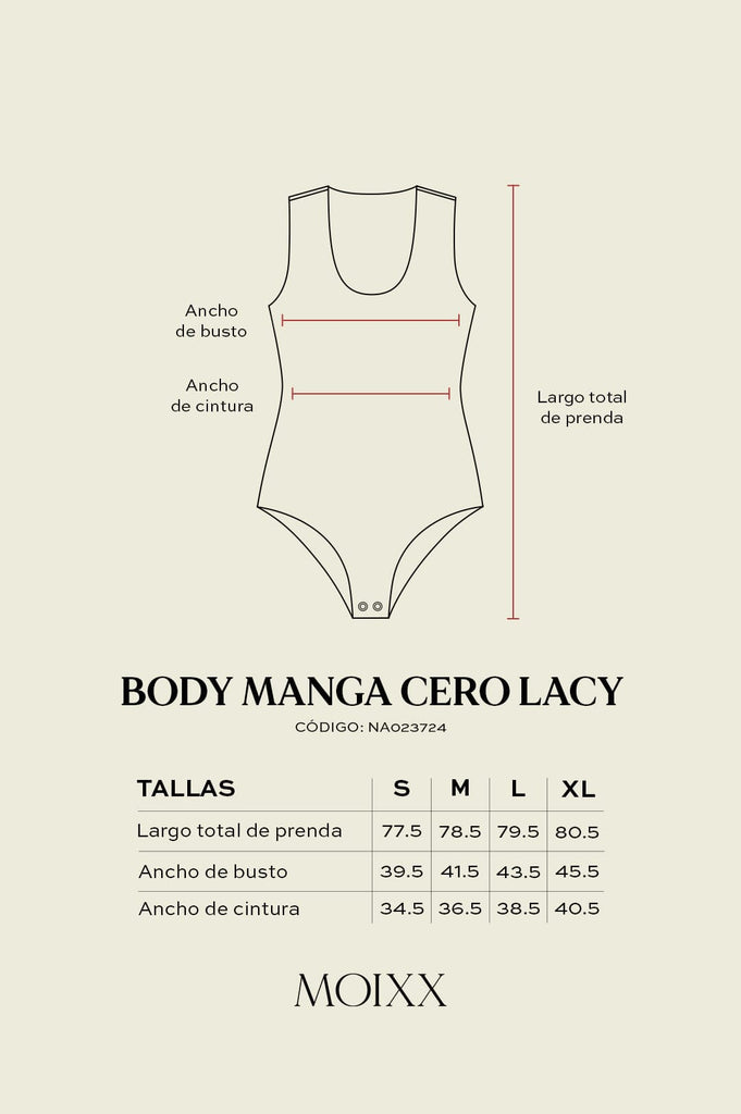 Body Manga Cero Lacy BODYSUITS MOIXX 