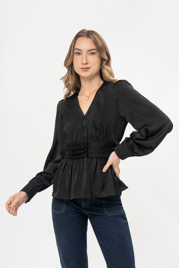 Blusa Manga Larga Angie BLUSAS MOIXX Negro S 