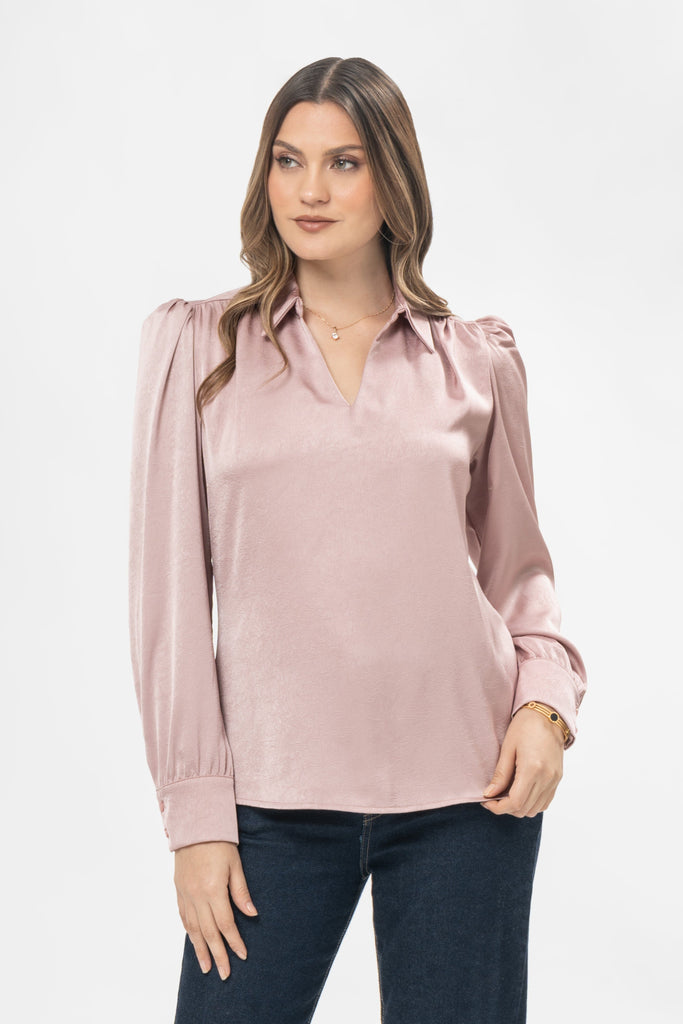 Blusa Manga Larga Martina BLUSAS MOIXX Rosado Claro S 