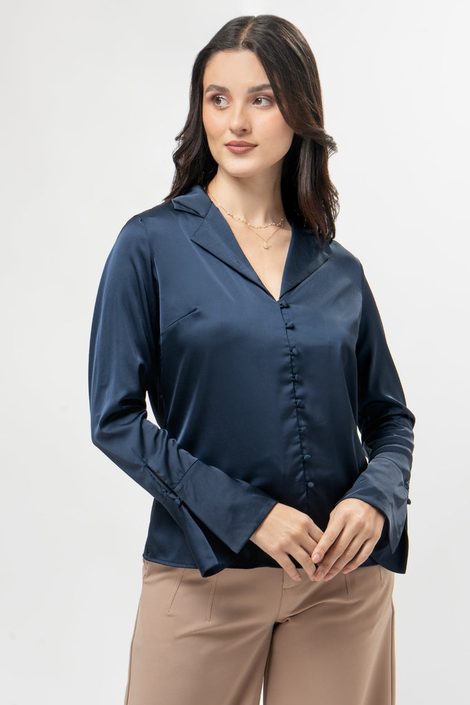 Blusa Manga Larga Zoelia BLUSAS MOIXX Azul S 