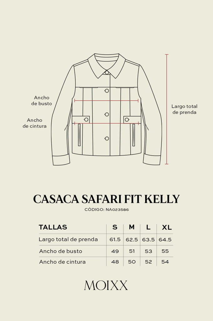 Casaca Safari Fit Kelly CASACAS MOIXX 