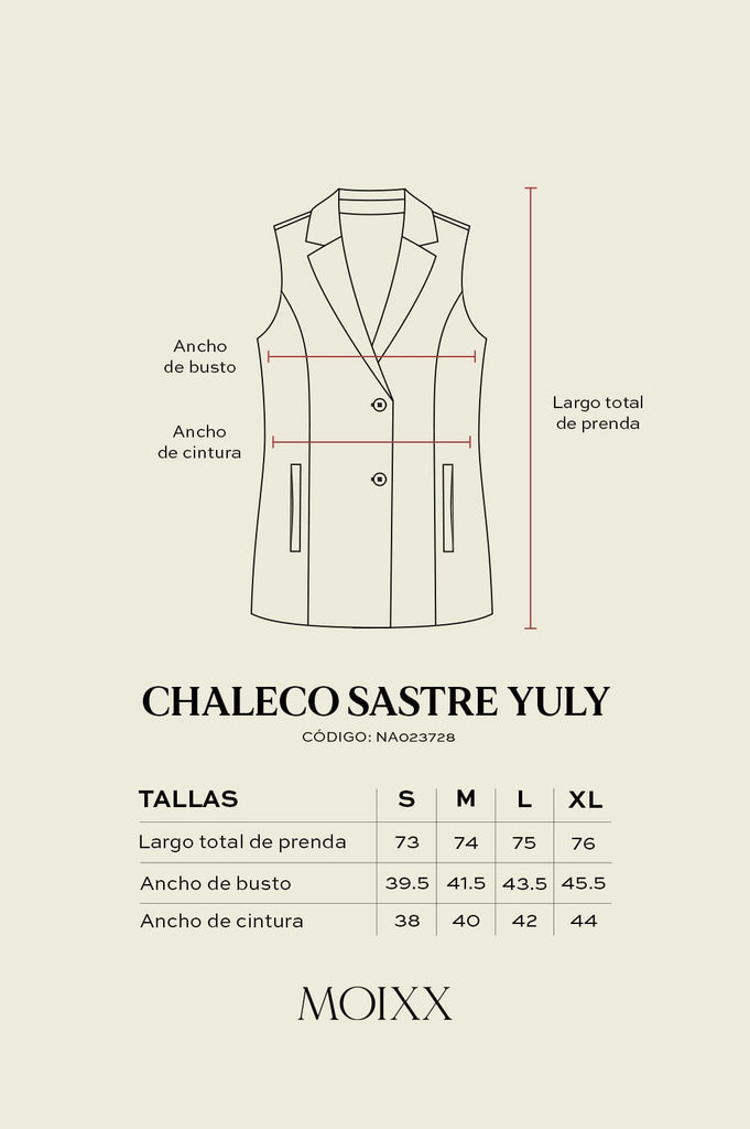 Chaleco Sastre Yuly CHALECOS MOIXX 