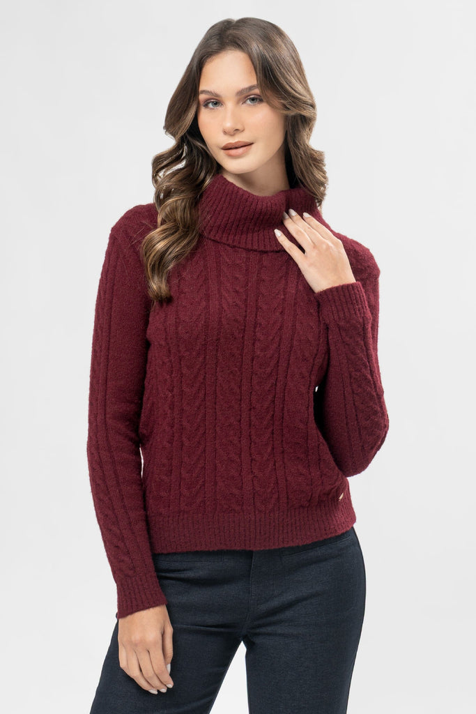 Chompa Cuello Tortuga Miranda CHOMPAS MOIXX Rojo oscuro S 