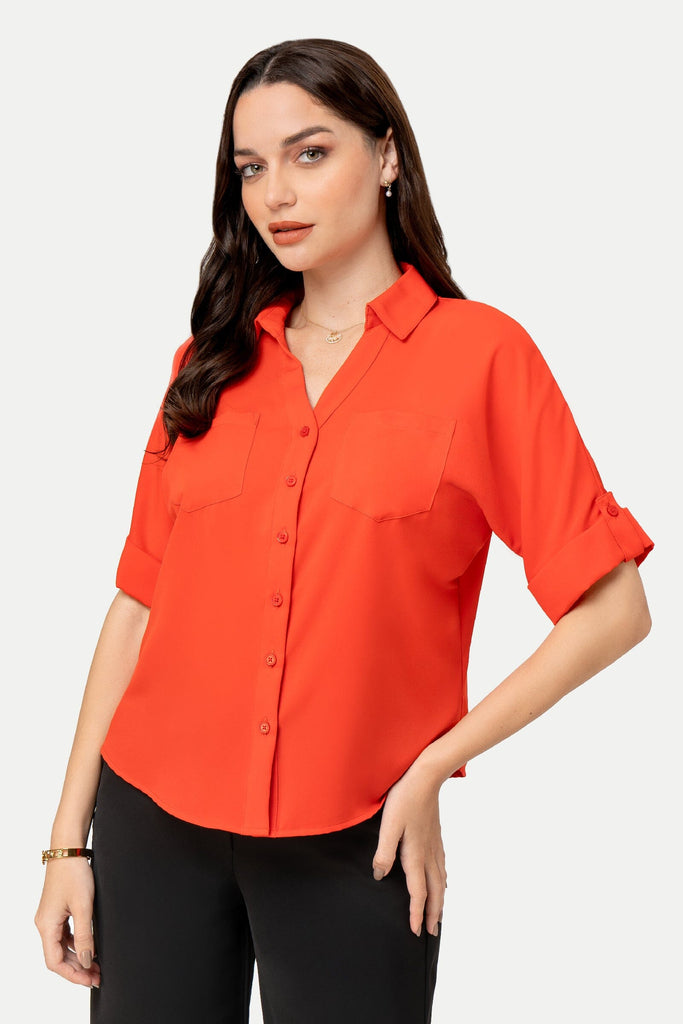 Camisa Manga 3/4 Bilbao CAMISAS MOIXX Rojo S 