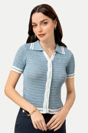 Cardigan Manga Corta Alvina CARDIGANS MOIXX Celeste S 