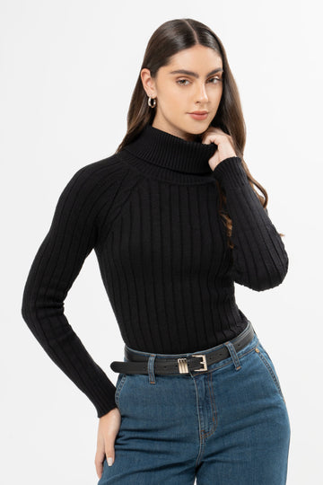 Chompa Cuello Alto Angelique CHOMPAS MOIXX Negro S 