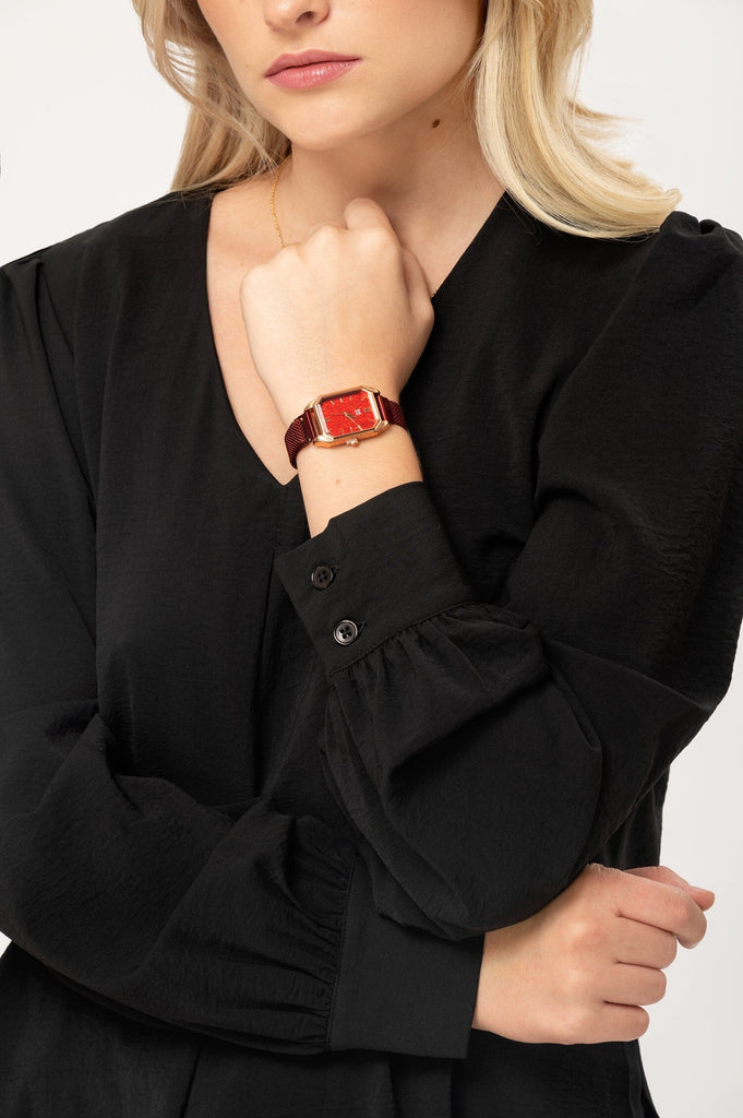 Reloj Solange Imantado Elegante RELOJES MOIXX Rojo 