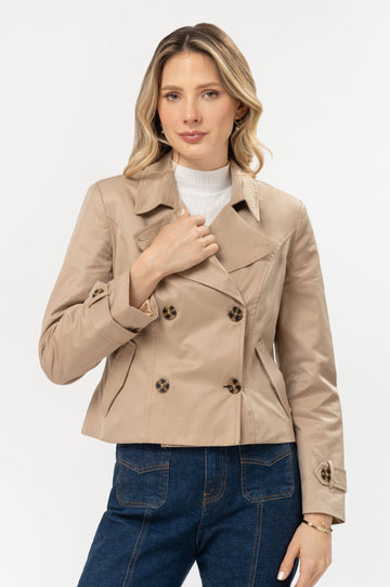 Gabardina Cropped Fit Maes ABRIGOS MOIXX Beige S 