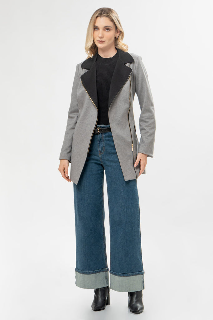 Midi Abrigo Julie ABRIGOS MOIXX Gris S 