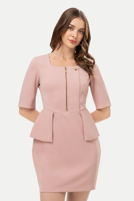 Midi Vestido Manga 3/4 Marie VESTIDOS MOIXX Rosado Claro S 