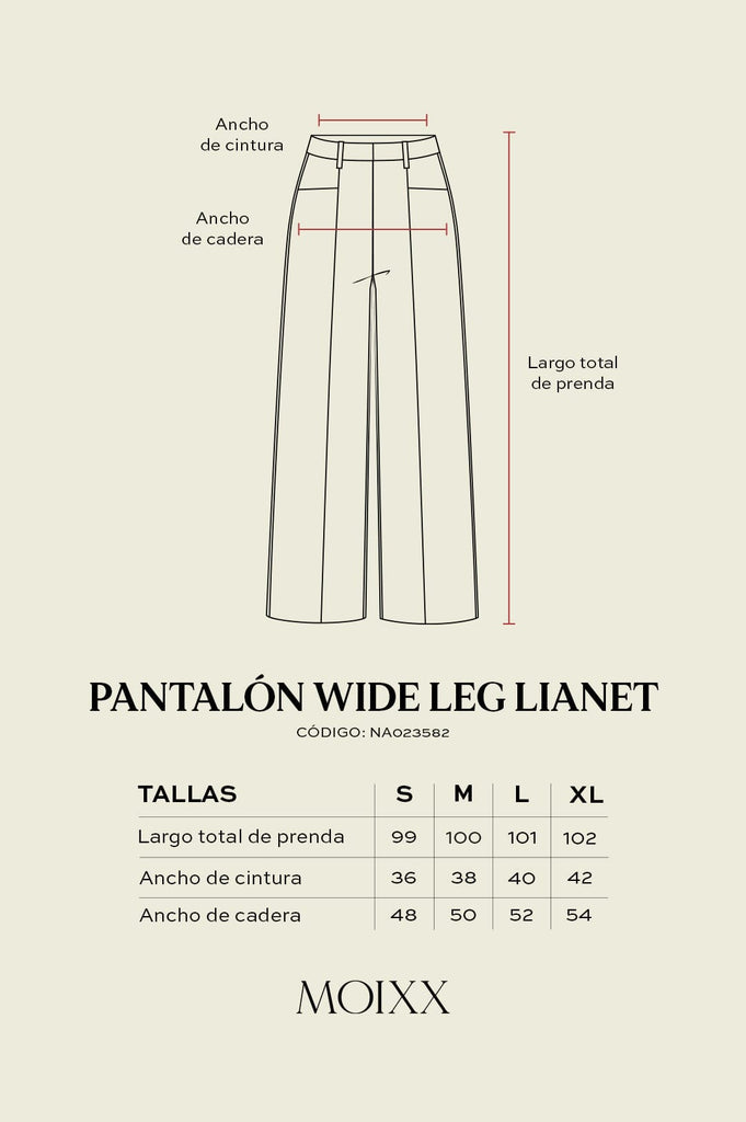 Pantalon Wide Leg Lianet PANTALONES MOIXX 