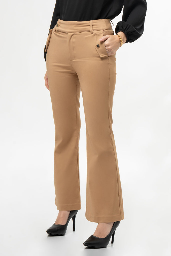 Pantalon Flare Fit Carolina PANTALONES MOIXX Beige S 