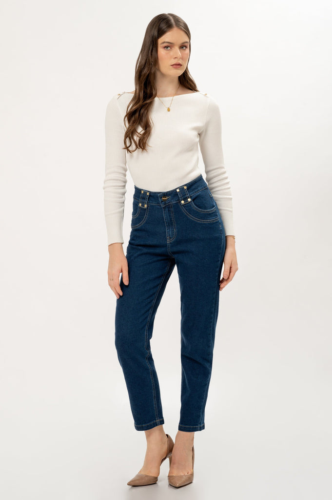 Pantalon Mom Jeans Cala PANTALONES MOIXX Celeste 28 