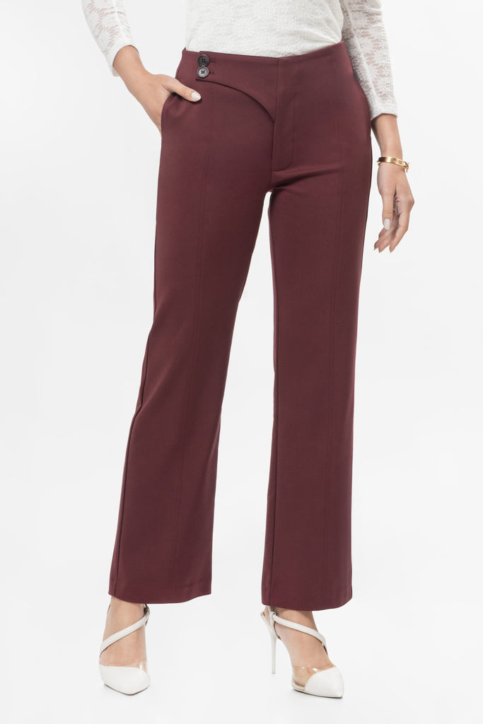 Pantalon Recto Fit Tinna PANTALONES MOIXX Rojo oscuro S 
