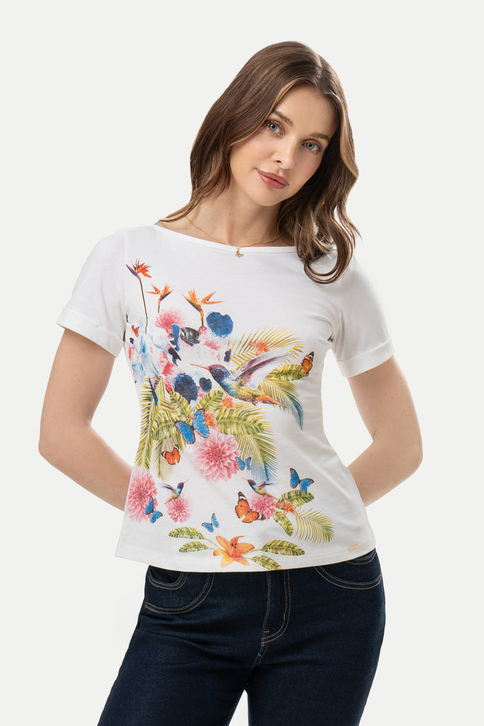 Polo Estampado Manga Corta Zoe POLOS MOIXX Perla S 