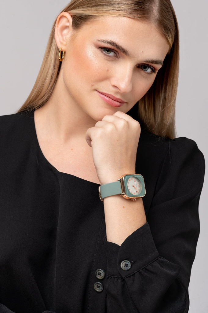 Reloj Sport Elegante Cuadrado RELOJES MOIXX Verde 